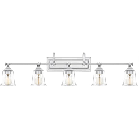 Quoizel Nicholas 5 Light 42" Wide Bathroom Vanity Light Polished Chrome