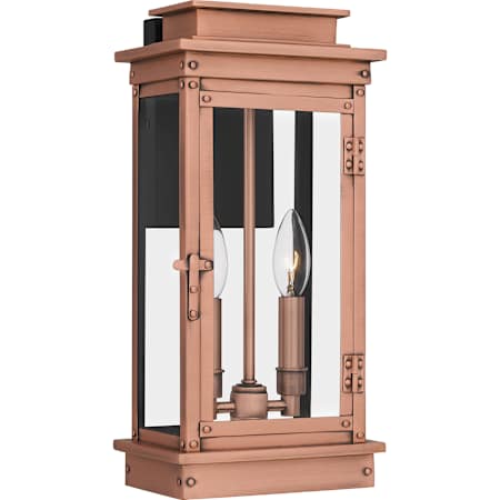 Quoizel Noelle 2 Light 16" Tall Outdoor Wall Sconce Aged Copper
