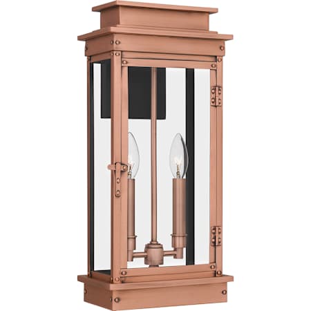 Quoizel Noelle 2 Light 19" Tall Outdoor Wall Sconce Aged Copper