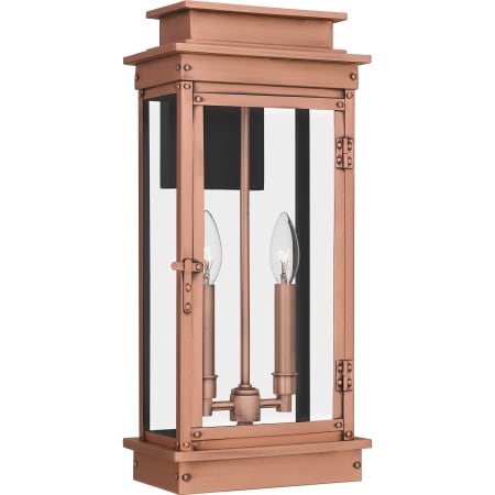 Quoizel Noelle 2 Light 19" Tall Outdoor Wall Sconce Aged Copper