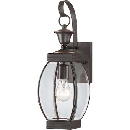 Quoizel Oasis 1 Light 17" Tall Outdoor Wall Sconce with Clear Glass Medici Bronze