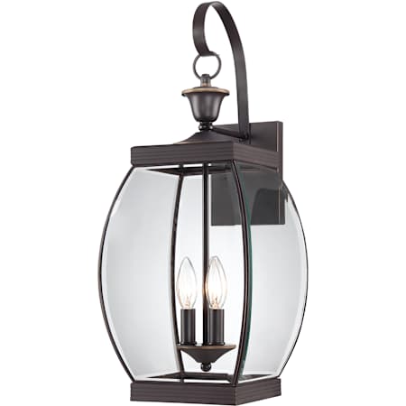 Quoizel Oasis 3 Light 23" Tall Outdoor Wall Sconce with Clear Glass Medici Bronze