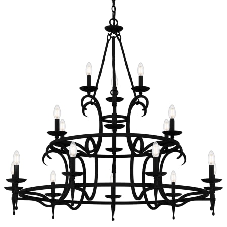 Quoizel Octavia 16 Light 46" Wide Taper Candle Style Chandelier Earth Black