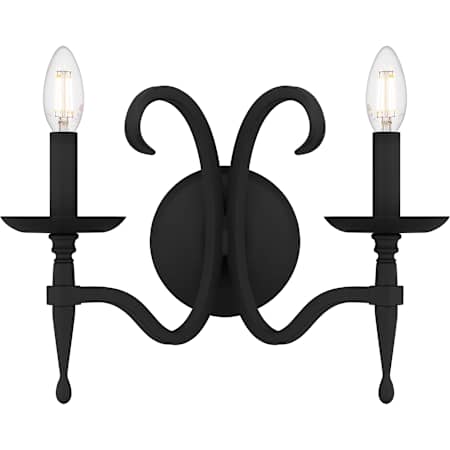 Quoizel Octavia 2 Light 11" Tall Wall Sconce Earth Black