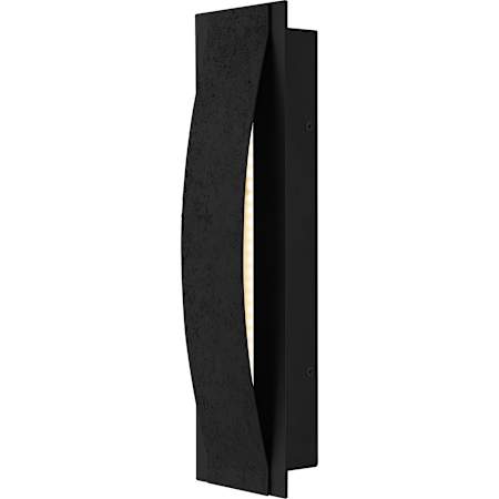 Quoizel Onyx 18" Tall LED Outdoor Wall Sconce Earth Black