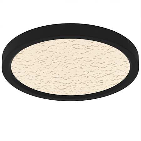 Quoizel Outskirts 11" Wide LED Flush Mount Ceiling Fixture with Textured Acrylic Lens Earth Black
