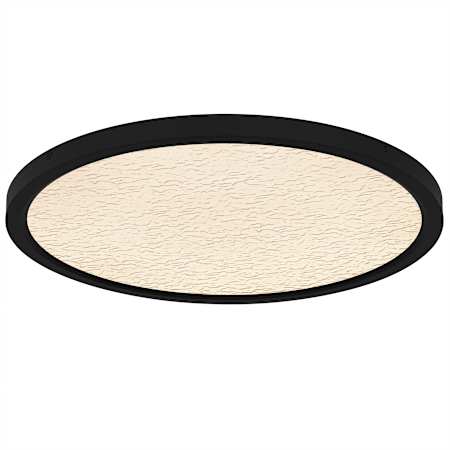 Quoizel Outskirts 20" Wide LED Flush Mount Ceiling Fixture with Textured Acrylic Lens Earth Black