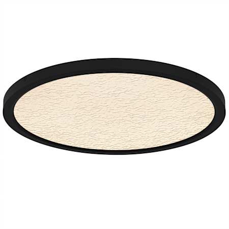 Quoizel Outskirts 20" Wide LED Flush Mount Ceiling Fixture with Textured Acrylic Lens Earth Black