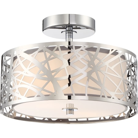 Quoizel Abode 2 Light 12" Wide Semi Flush Ceiling Fixture Polished Chrome