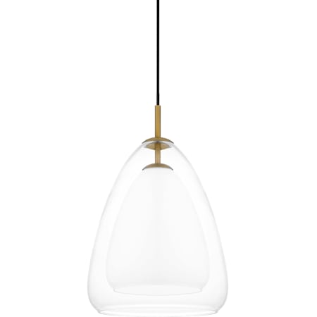 Quoizel Aero 12" Wide Pendant Aged Brass