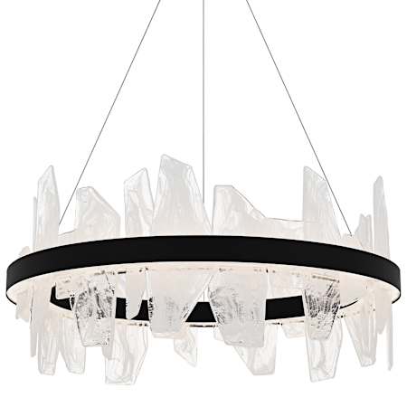 Quoizel Aurelia 30" Wide LED Abstract Ring Chandelier Matte Black