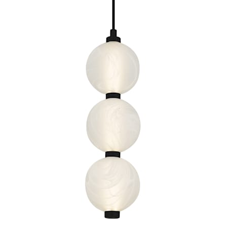 Quoizel Clarendon 5" Wide LED Mini Pendant with Alabaster Glass Shades Matte Black