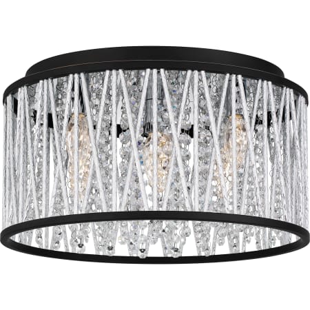 Quoizel Celeste 5 Light 17" Wide Flush Mount Drum Ceiling Fixture Matte Black