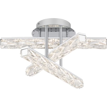 Quoizel Comet 18" Wide LED Semi-flush Ceiling Fixture Polished Chrome