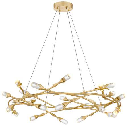 Quoizel Cora 32" Wide LED Abstract Multi Light Pendant Gold Leaf