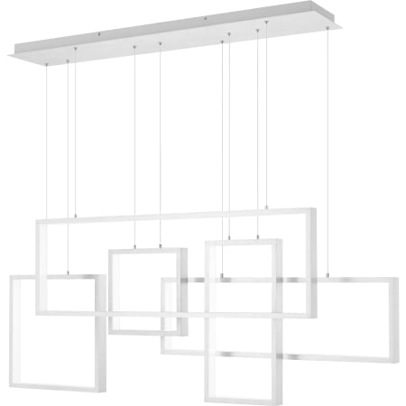 Quoizel Platinum 57" Wide LED Abstract Chandelier Brushed Aluminum