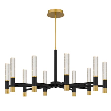 Quoizel Davies 40" Wide LED Chandelier Brushed Gold