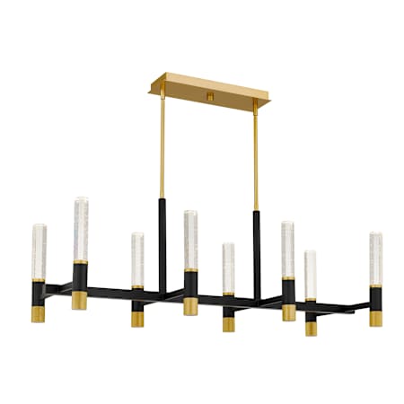 Quoizel Davies 44" Wide LED Linear Chandelier Brushed Gold