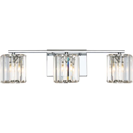 Quoizel Platinum 3 Light Bathroom Vanity Light Chrome