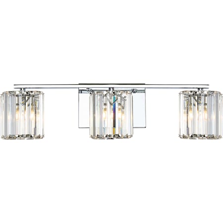 Quoizel Platinum 3 Light Bathroom Vanity Light Chrome