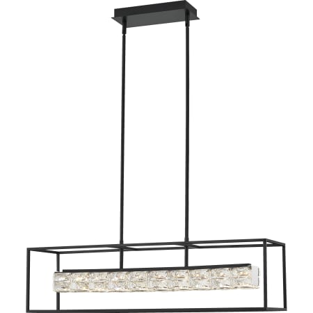 Quoizel Dazzle 36" Wide Crystal Linear Chandelier Matte Black