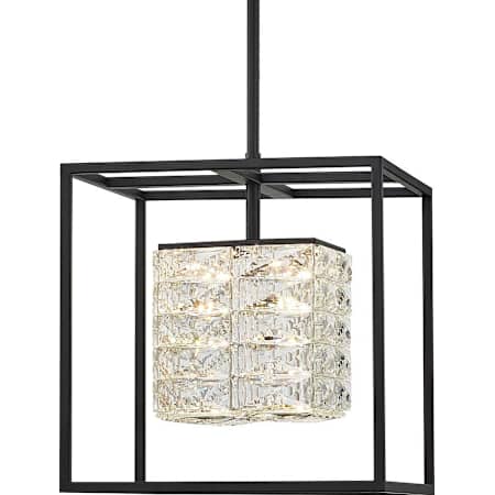 Quoizel Dazzle 12" Wide Crystal Pendant Matte Black