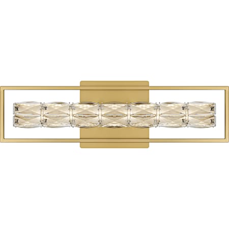 Quoizel Dazzle 24" Wide LED Bath Bar with Clear Crystal Shade Soft Gold
