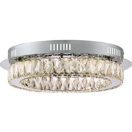 Quoizel Embrace Single Light 18" Wide LED Flush Mount Ceiling Fixture - ADA Compliant Polished Chrome