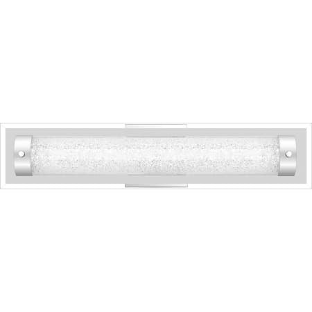 Quoizel Glitz Single Light 22" Wide Integrated LED Bath Bar Polished Chrome