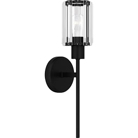 Quoizel Isla 17" Tall Bathroom Sconce with Crystal Shade Matte Black