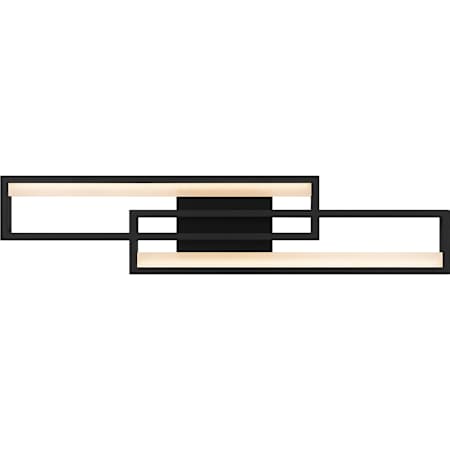 Quoizel Kocha 2 Light 24" Wide LED Bath Bar with Variable CCT Switch Earth Black