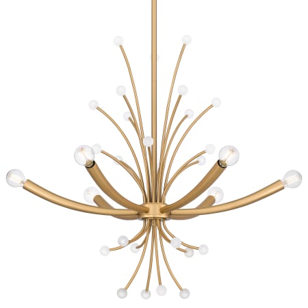Quoizel Kiera 6 Light 29" Wide Sputnik Chandelier Brushed Weathered Brass
