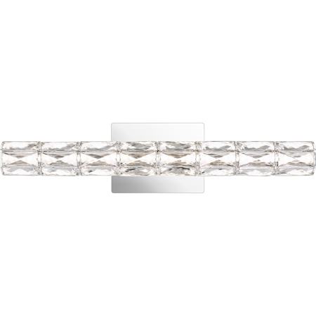 Quoizel Luster Single Light 24" Wide Integrated LED Bath Bar Polished Chrome