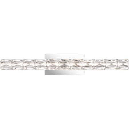 Quoizel Luster Single Light 33" Wide Integrated LED Bath Bar Polished Chrome