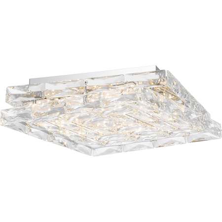 Quoizel Milania 15" Wide LED Semi-Flush Square Ceiling Fixture Polished Chrome