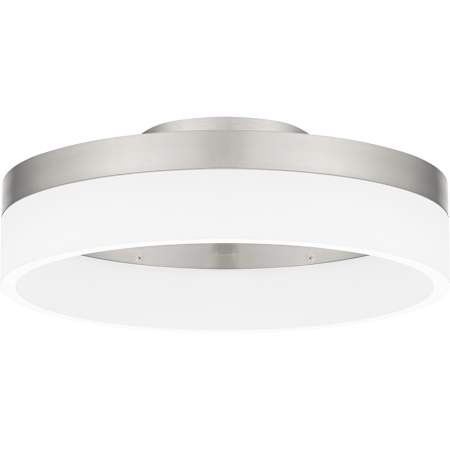 Quoizel Cohen 12" Wide LED Flush Mount Ceiling Fixture Brushed Nickel