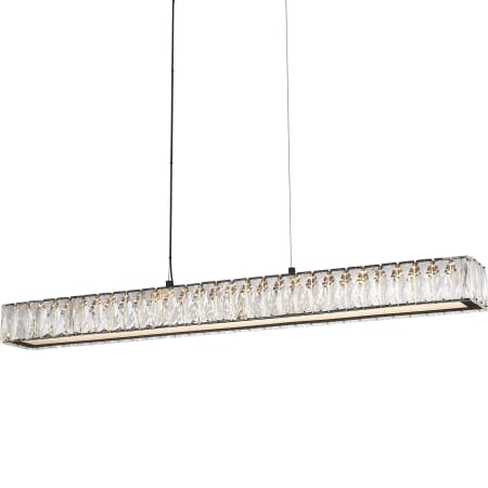 Quoizel Reese 37" Wide Crystal Linear Chandelier Matte Black
