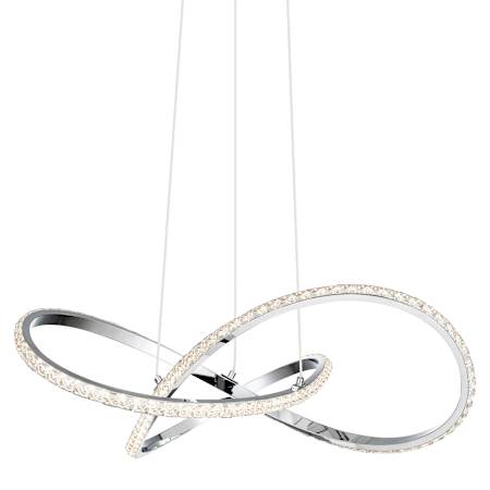 Quoizel Rumi 19" Wide LED Abstract Chandelier Polished Chrome