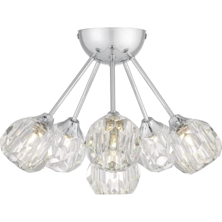 Quoizel Spellbound 6 Light 16" Wide Semi-Flush Ceiling Fixture Polished Chrome