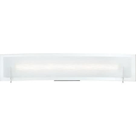 Quoizel Stream Single Light 23-1/2" Wide Integrated LED Bath Bar with Glass Shades - ADA Compliant Polished Chrome