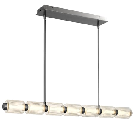 Quoizel Turner 42" Wide LED Linear Chandelier with Selectable CCT Black Chrome