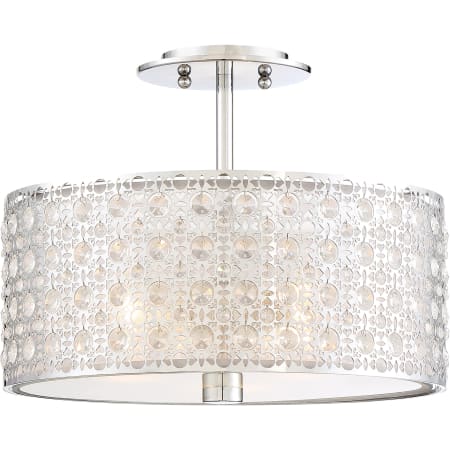 Quoizel Verity 3 Light 15" Wide Semi Flush Ceiling Fixture Polished Chrome