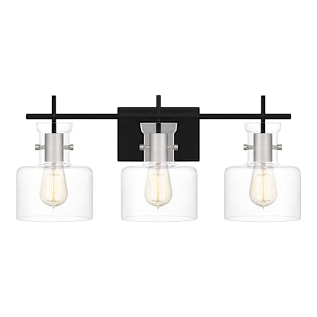 Quoizel Pensbury 3 Light 24" Wide Bathroom Vanity Light Matte Black