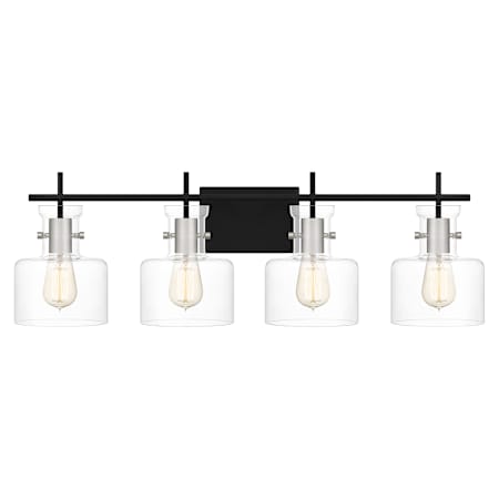 Quoizel Pensbury 4 Light 32" Wide Bathroom Vanity Light Matte Black