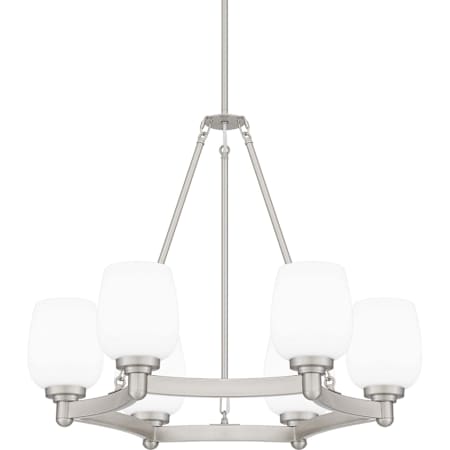 Quoizel Penning 6 Light 28" Wide Chandelier Brushed Nickel