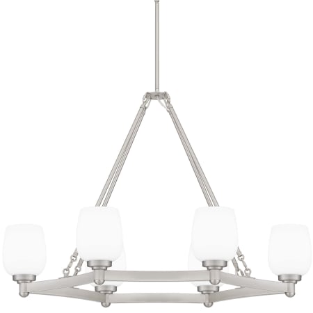 Quoizel Penning 6 Light 38" Wide Chandelier Brushed Nickel