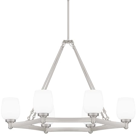 Quoizel Penning 6 Light 38" Wide Chandelier Brushed Nickel
