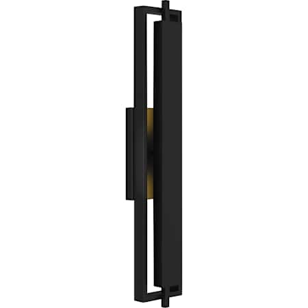 Quoizel Pointsett 30" Tall LED Outdoor Wall Sconce Matte Black
