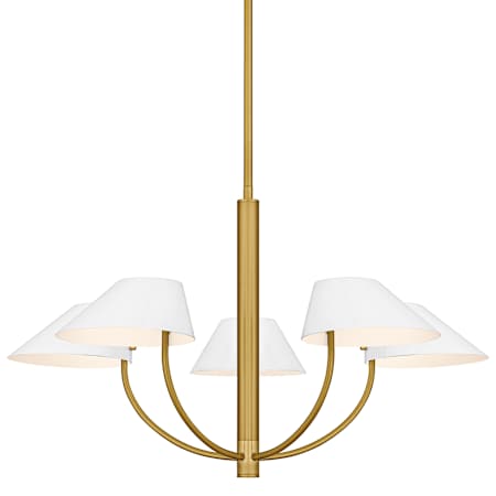Quoizel Penley 5 Light 28" Wide Chandelier Brushed Gold