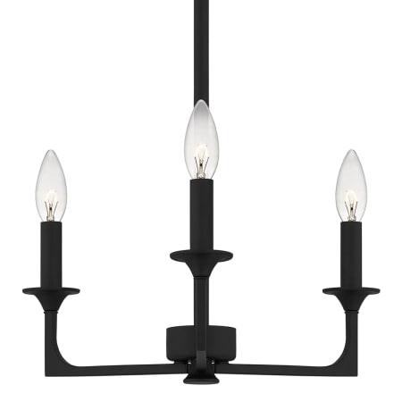 Quoizel Prescott 3 Light 16" Wide Taper Candle Pendant Matte Black